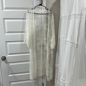 Full length lace kimono